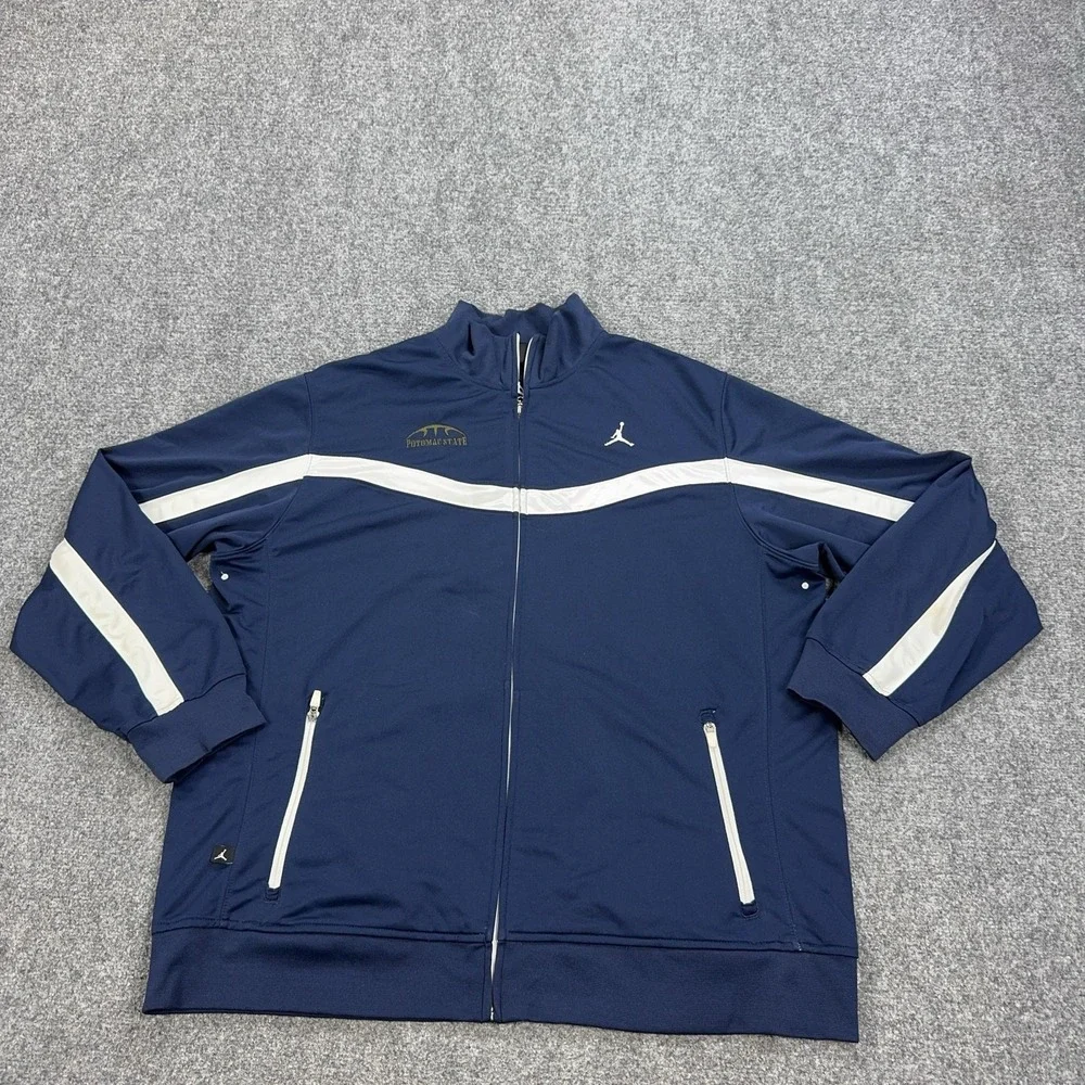 Potomac State Jacket Mens XL Blue College Basketball Jordan Full Zip Warm Up
